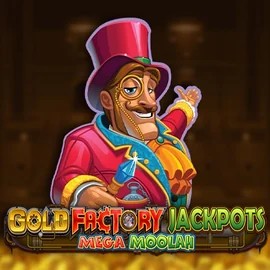 Official Jackpots logo: Gold Factory Jackpots Mega Moolah by Aurum Signature Studios at Slotexo Casino
