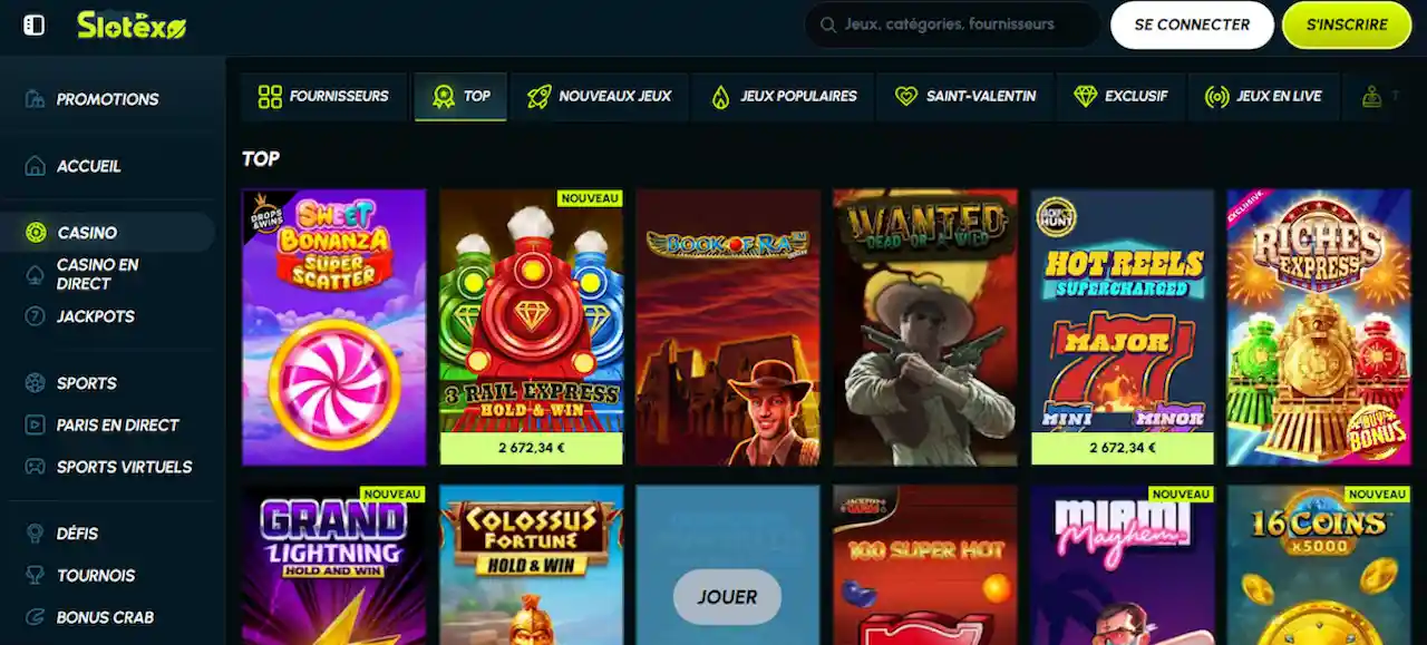 Slotexo Casino - machines à sous et jeux
