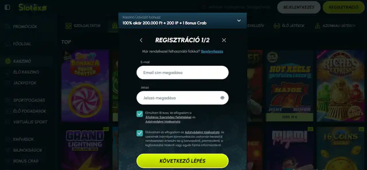 Csatlakozz a Slotexo Casino-hoz most